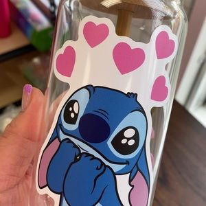 Lilo & stitch bamboo glass cup